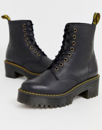 Dr Martens Shriver Hi Wyoming Heeled Ankle Crne - Ženske Čizme | 64082IKML